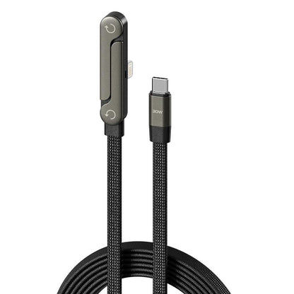 basemo 240W 2-in-1 Fast Charging Cable with Built-In Invisible Stand (Black)