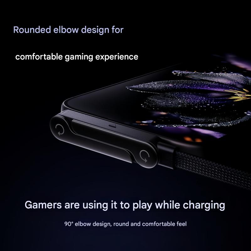 basemo 240W 2-in-1 Fast Charging Cable with Built-In Invisible Stand (Black)