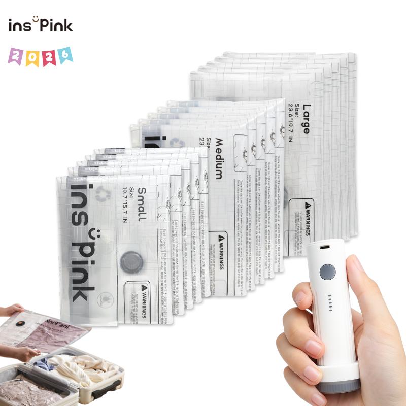 Travel Space Saver Bags 🧥 – USB Electric Pump, Lightweight & Compact