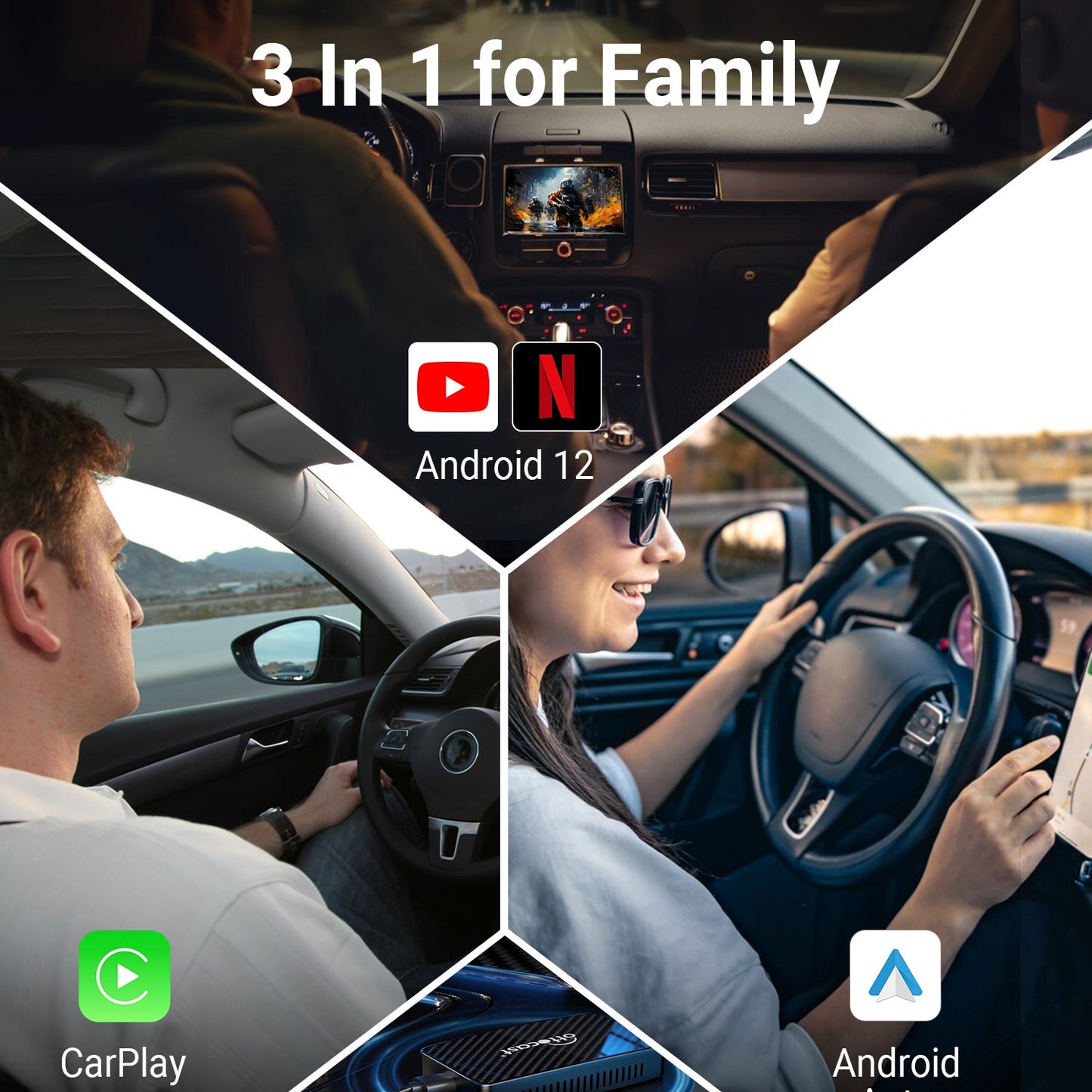 Wireless CarPlay & Android Auto Video Adapter