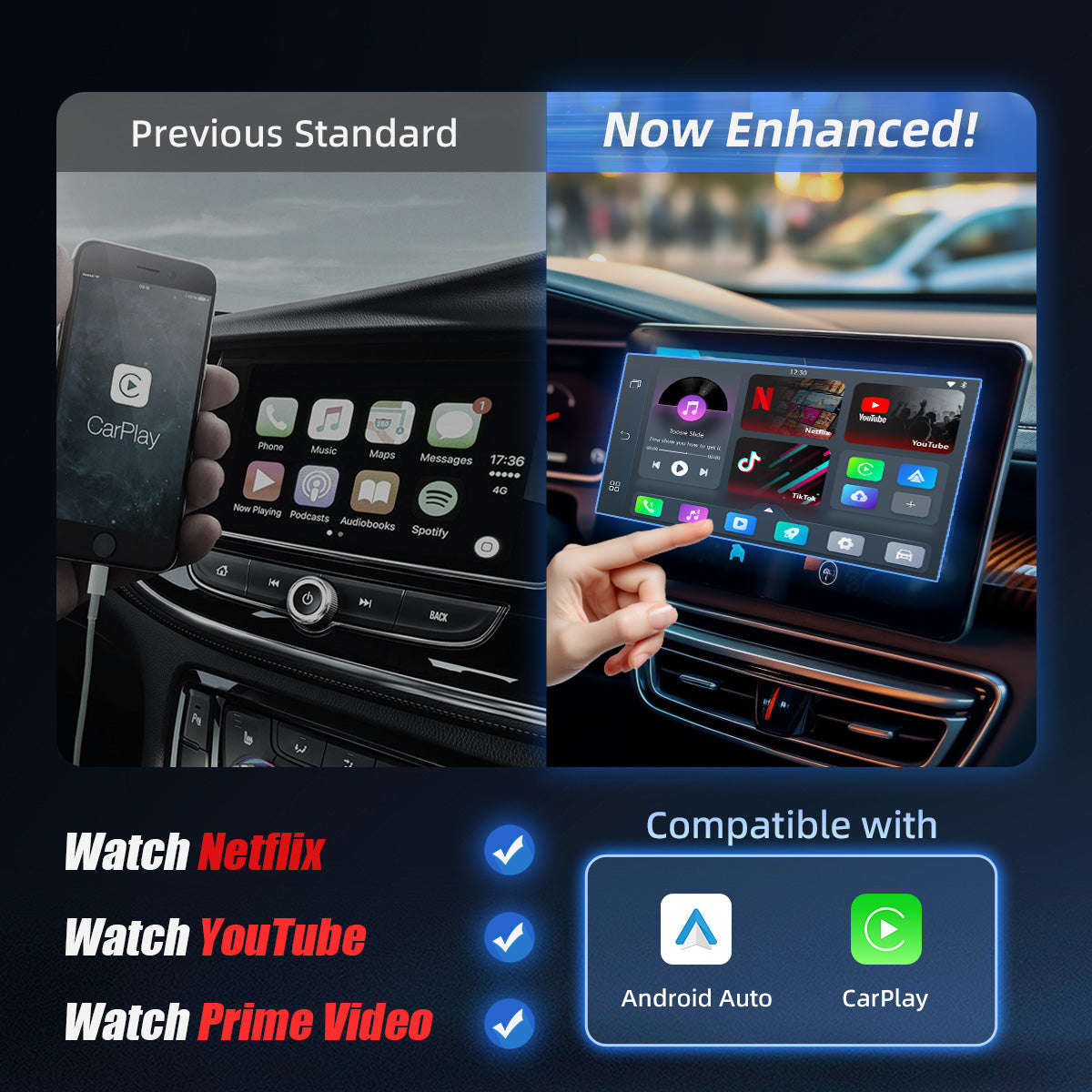 Wireless CarPlay & Android Auto Video Adapter